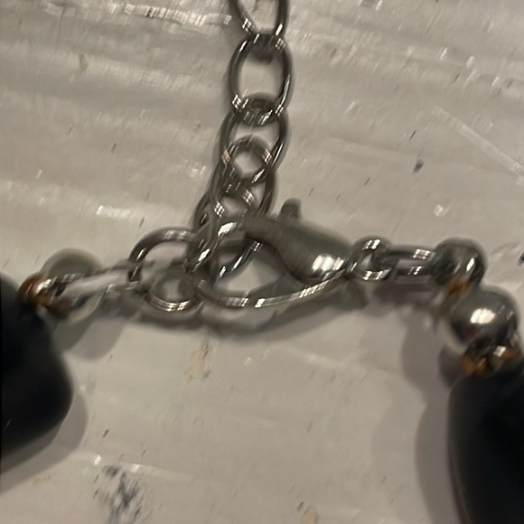 8” polished black onyx bracelet with lobster clasp - Picture 8 of 12